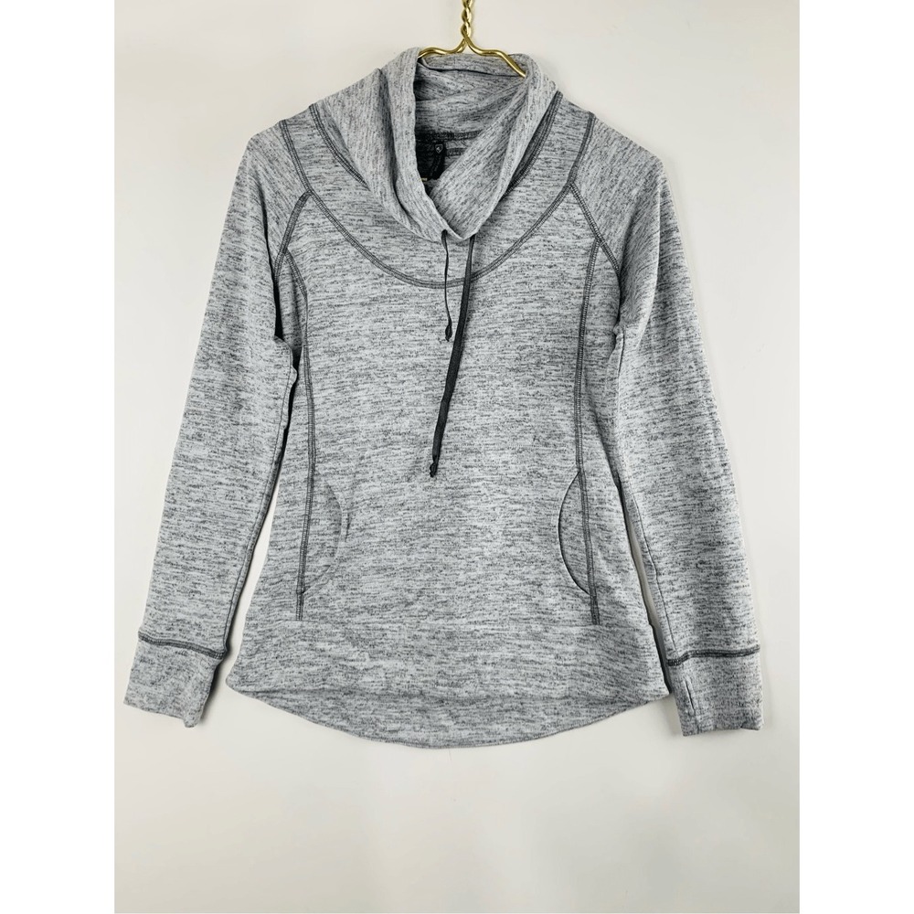 Kuhl Womens Ash Gray Lea Drawstring Cowl Neck Pullover Sweatshirt‎ Size XSmall